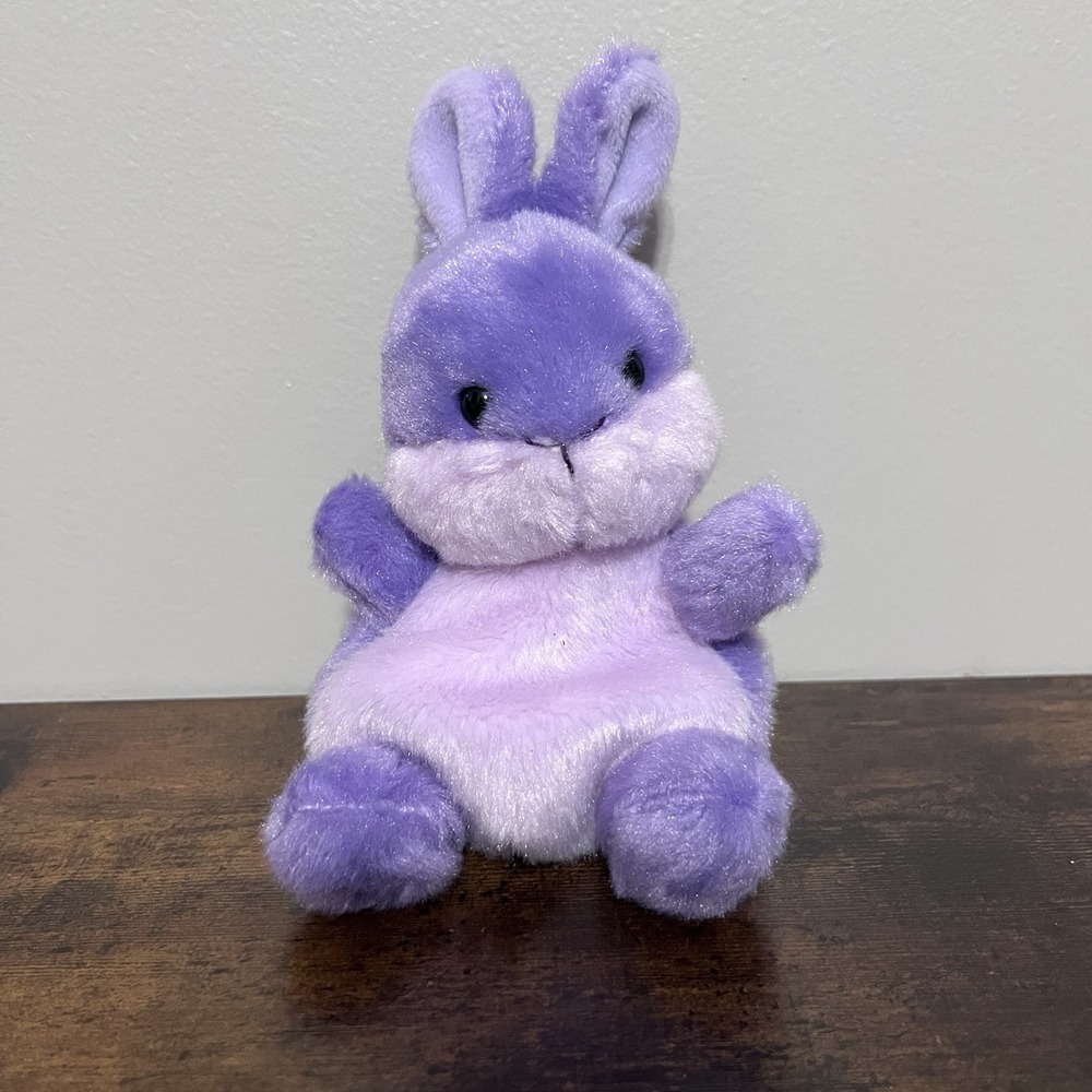 Aurora Palm Pals Purple Bunny Bean Plush